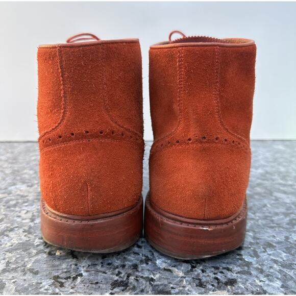 FLORSHEIM by DUCKIE BROWN Mens 11.5 D Leather Wingtip Boots Red main image 7
